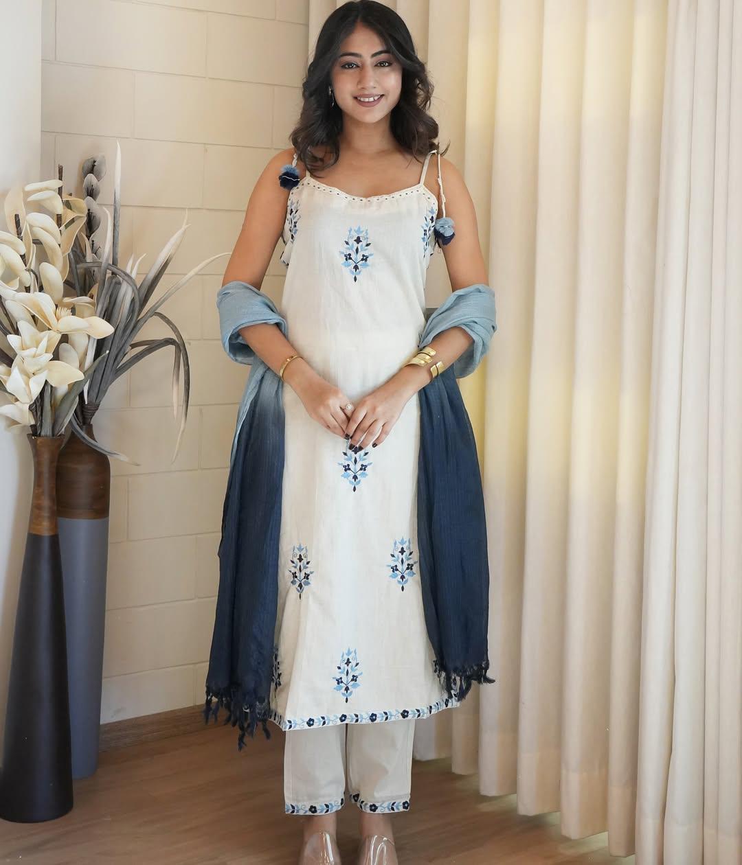 Women Pure Khadi Cotton Suit Set