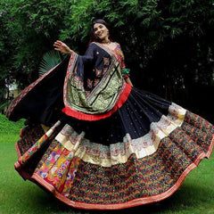 MULTI COLOR SOFT BUTTER SILK DIGITAL PRINTED LEHENGA CHOLI