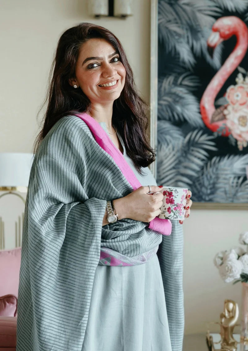 Cotton Kurti With Pant & Dupatta Set