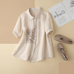 Pure Cotton Shirt With Beautiful Embroidery Tunic