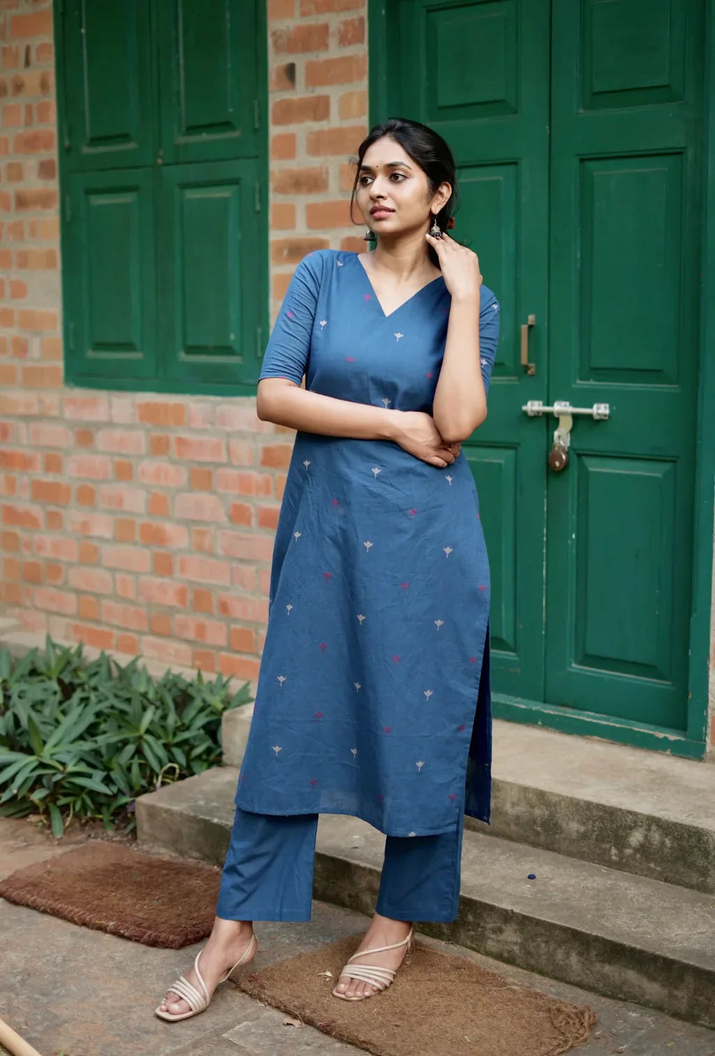 Women Cotton Printed Kurta Set