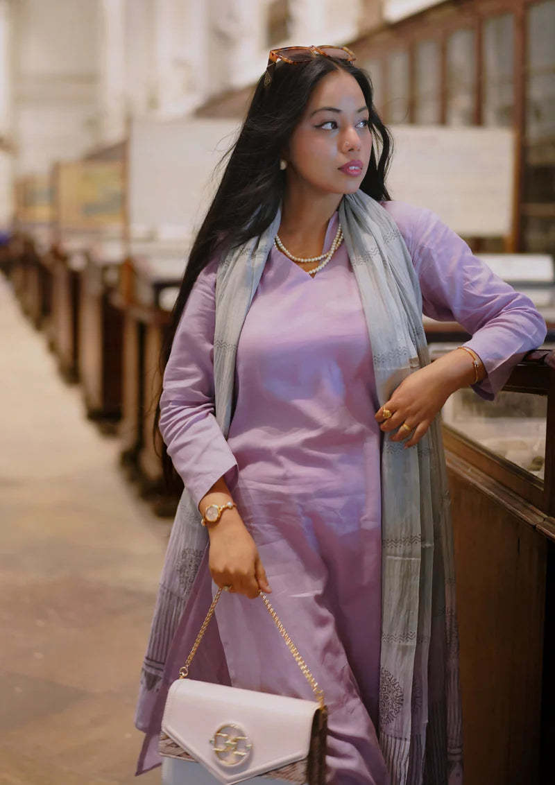 Cotton Kurti With Pant & Dupatta Set