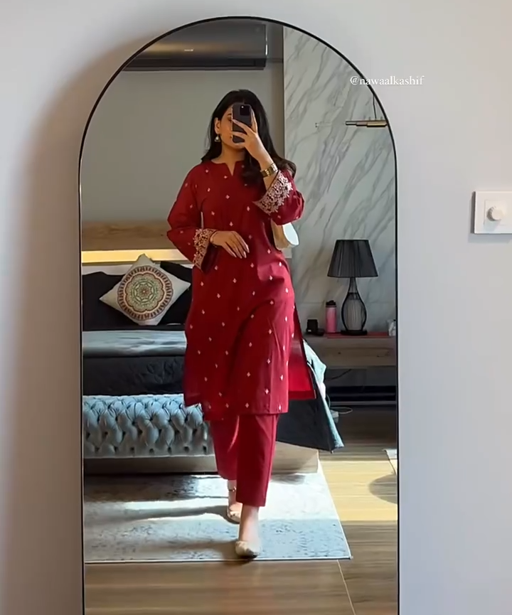Cotton Embroidered Kurta Set