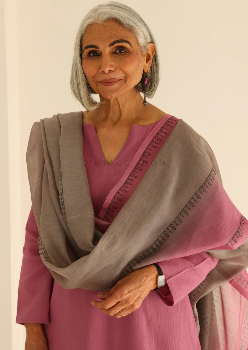 Cotton Kurti With Pant & Dupatta Set