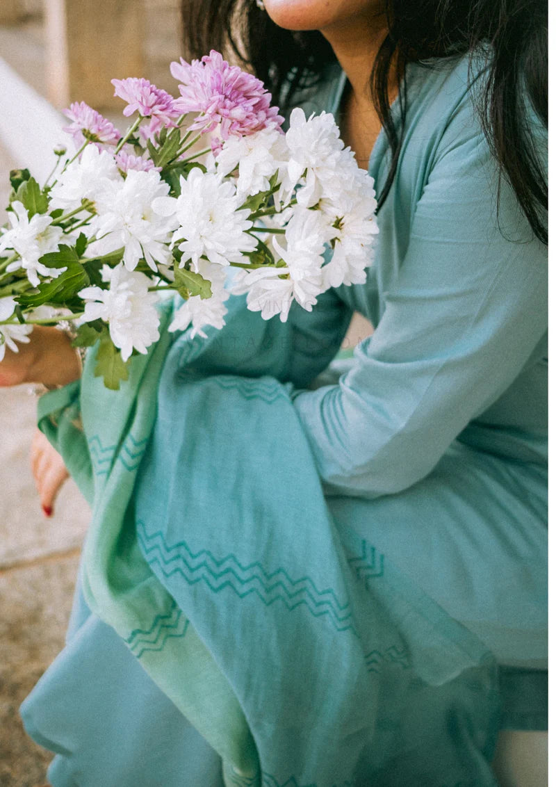 Cotton Kurti With Pant & Dupatta Set