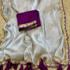 Two Ton Tissue Golden Soft Saree