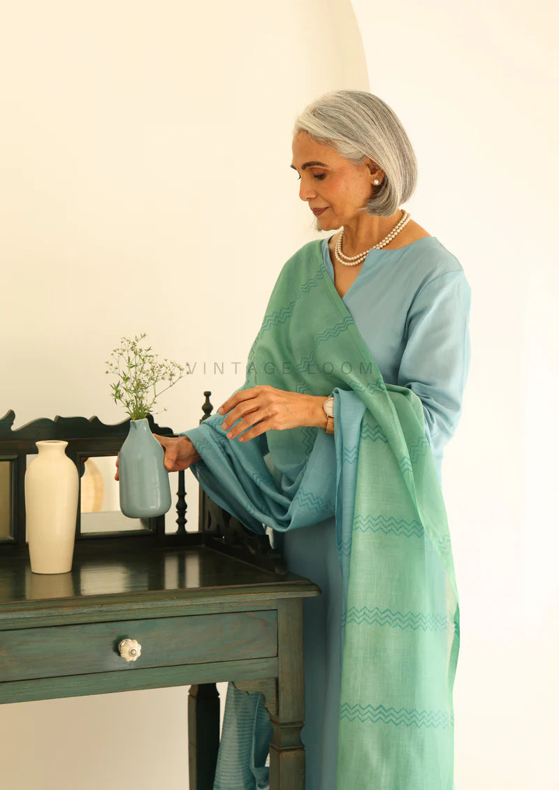 Cotton Kurti With Pant & Dupatta Set