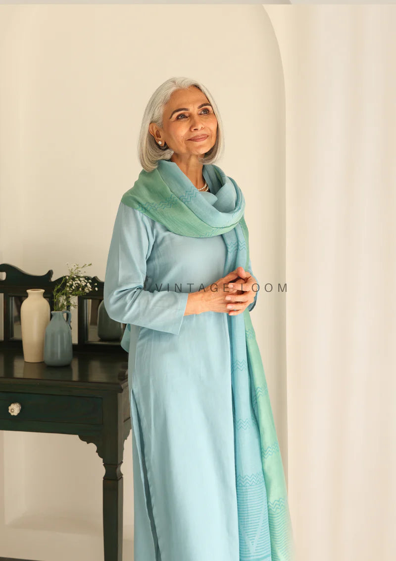 Cotton Kurti With Pant & Dupatta Set