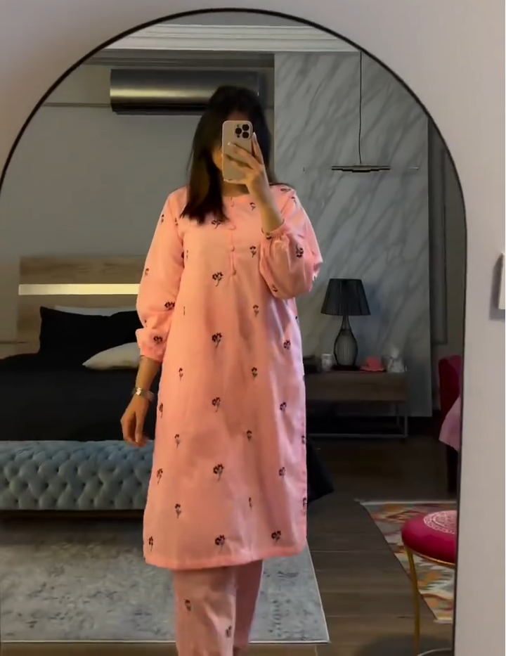 Cotton Embroidered Kurta Set