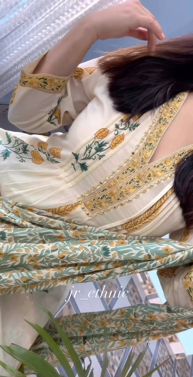 Yellow Pure Cotton Printed Suit Set