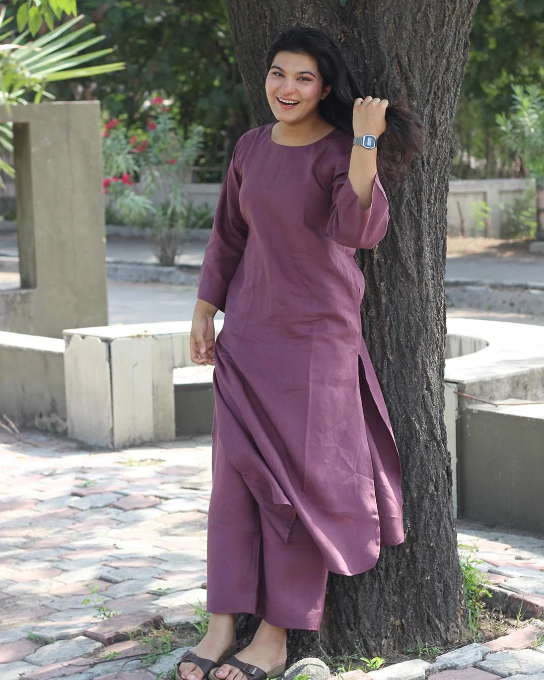 Elegant Straight Cotton Kurta & Pant Set