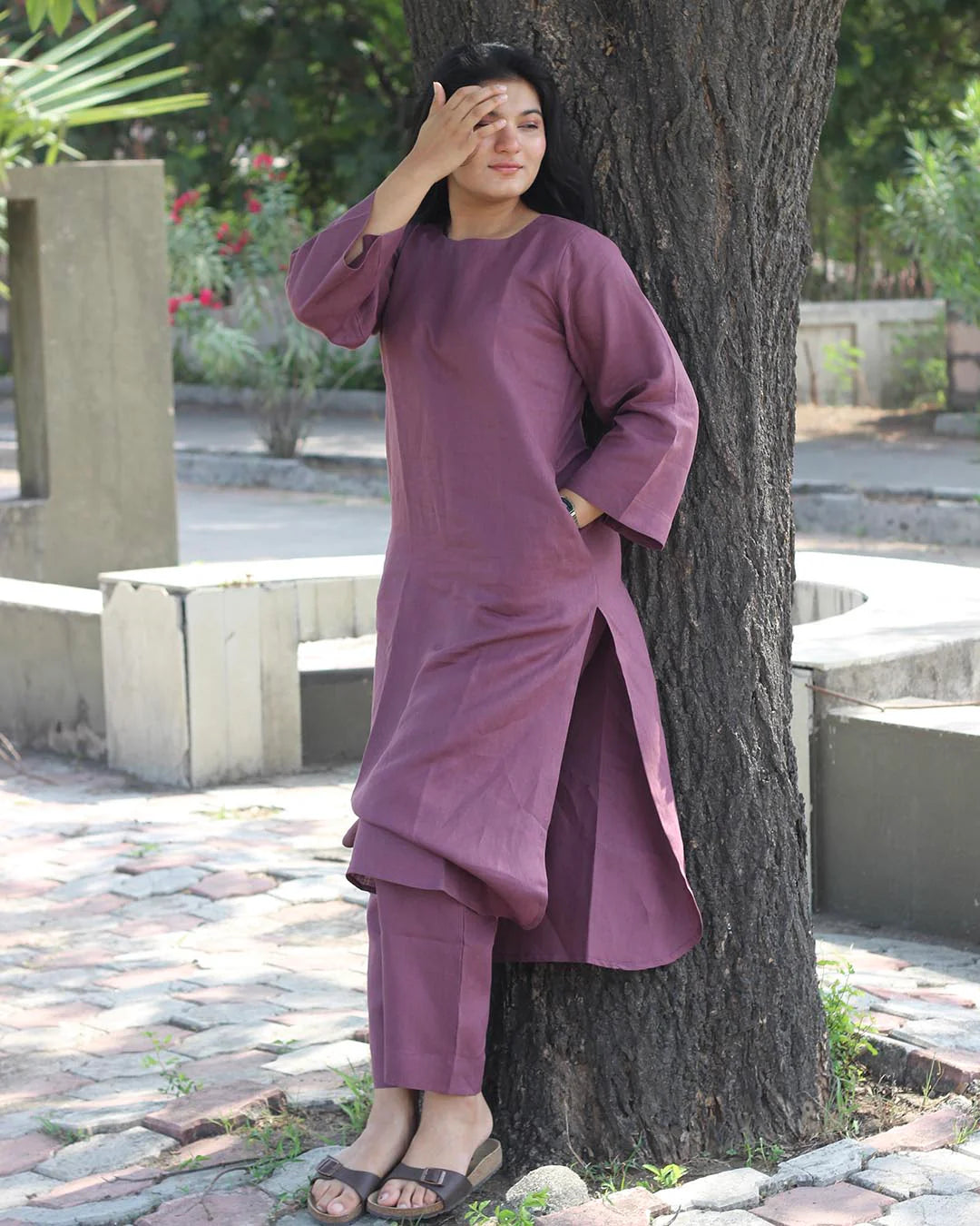 Elegant Straight Cotton Kurta & Pant Set