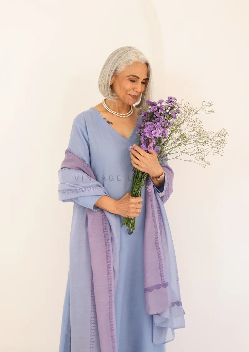 Cotton Kurti With Pant & Dupatta Set