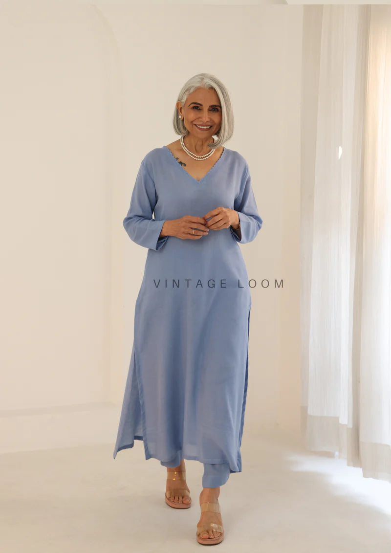 Cotton Kurti With Pant & Dupatta Set