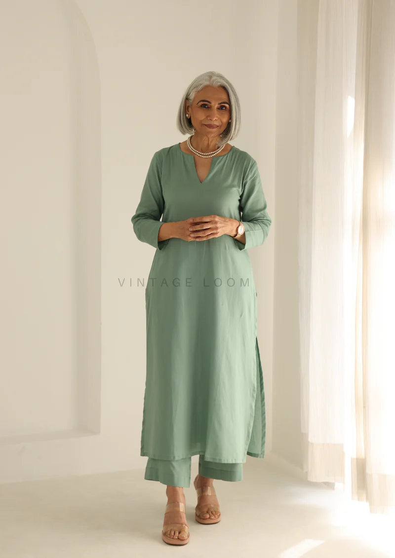 Cotton Kurti With Pant & Dupatta Set