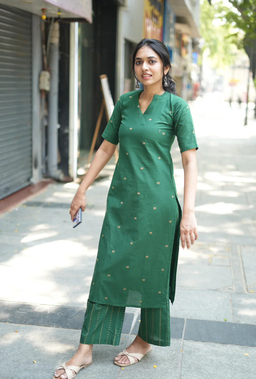 Women Cotton Printed Kurta Set