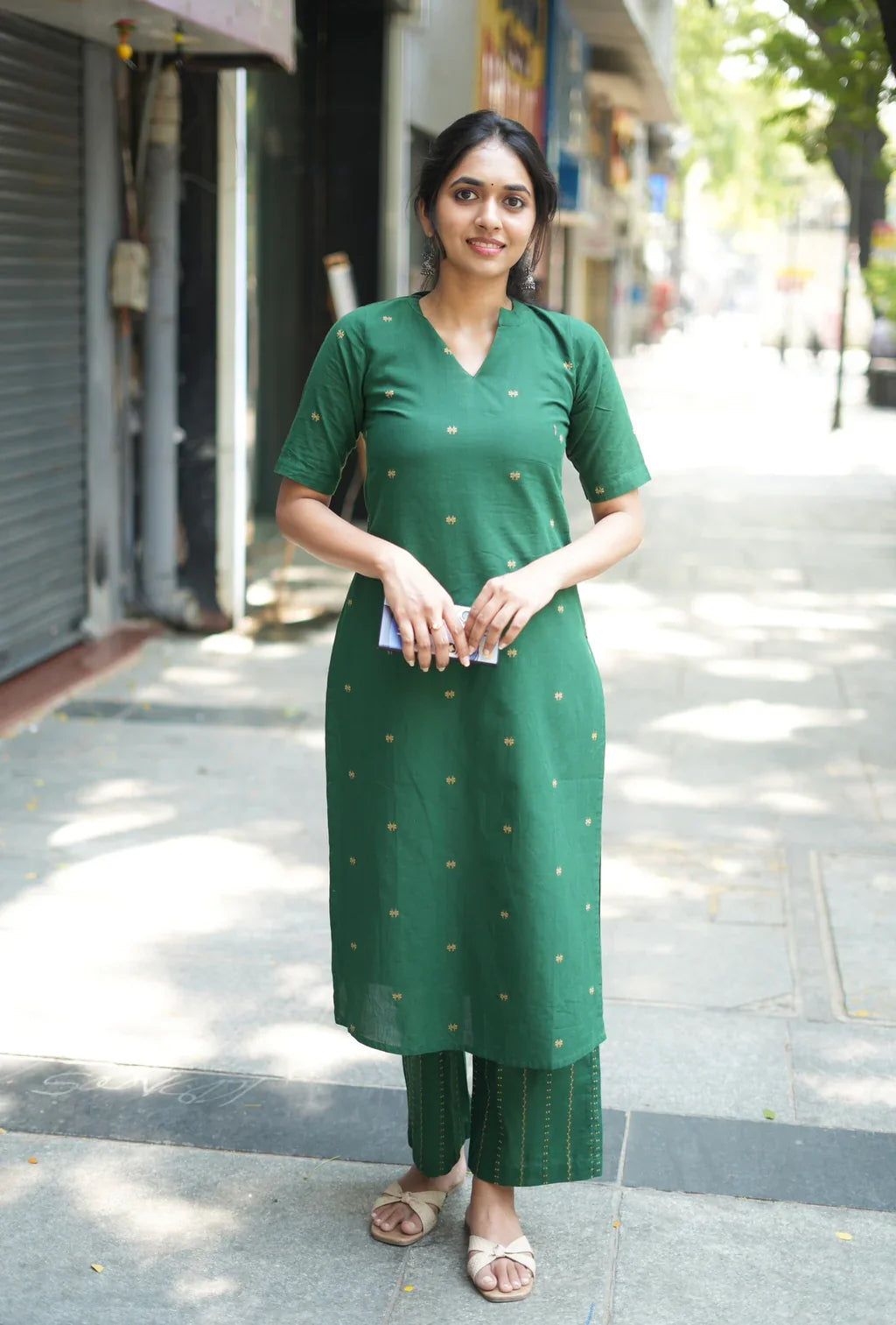 Women Cotton Printed Kurta Set