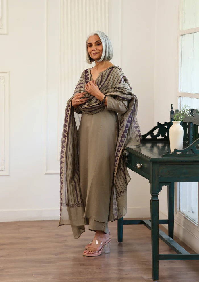 Cotton Kurti With Pant & Dupatta Set