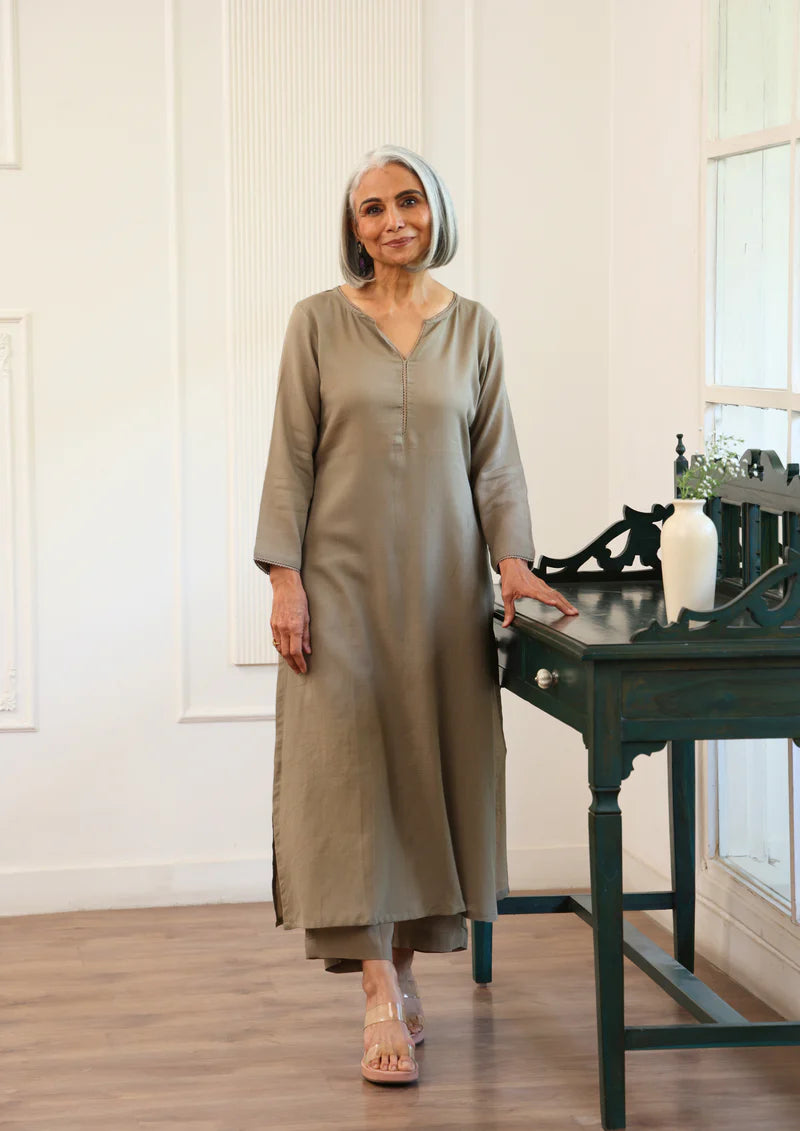Cotton Kurti With Pant & Dupatta Set