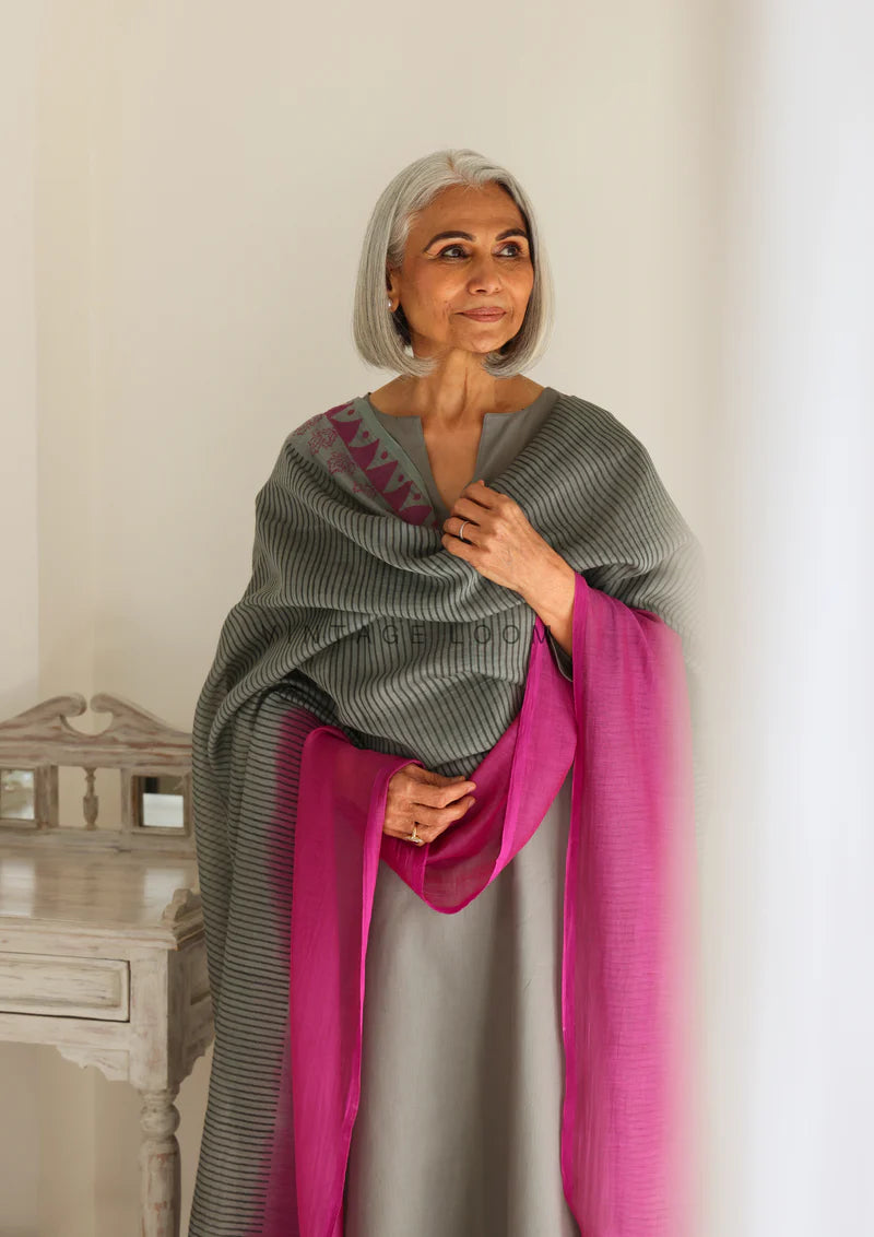 Cotton Kurti With Pant & Dupatta Set