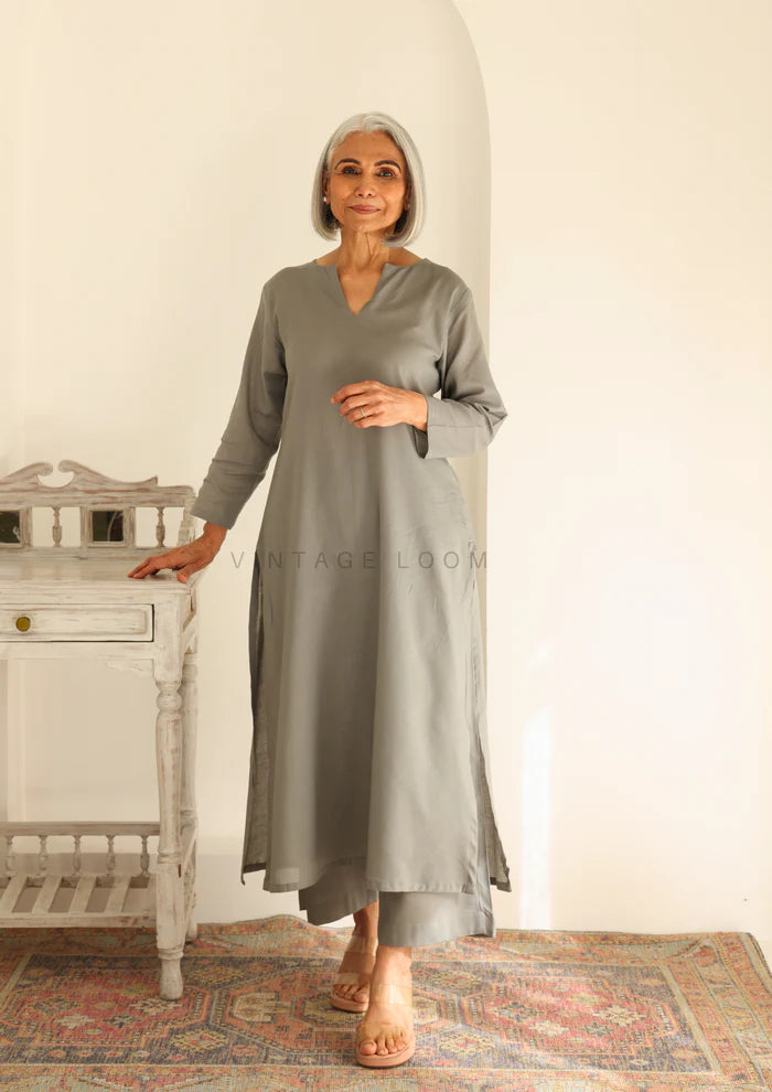 Cotton Kurti With Pant & Dupatta Set