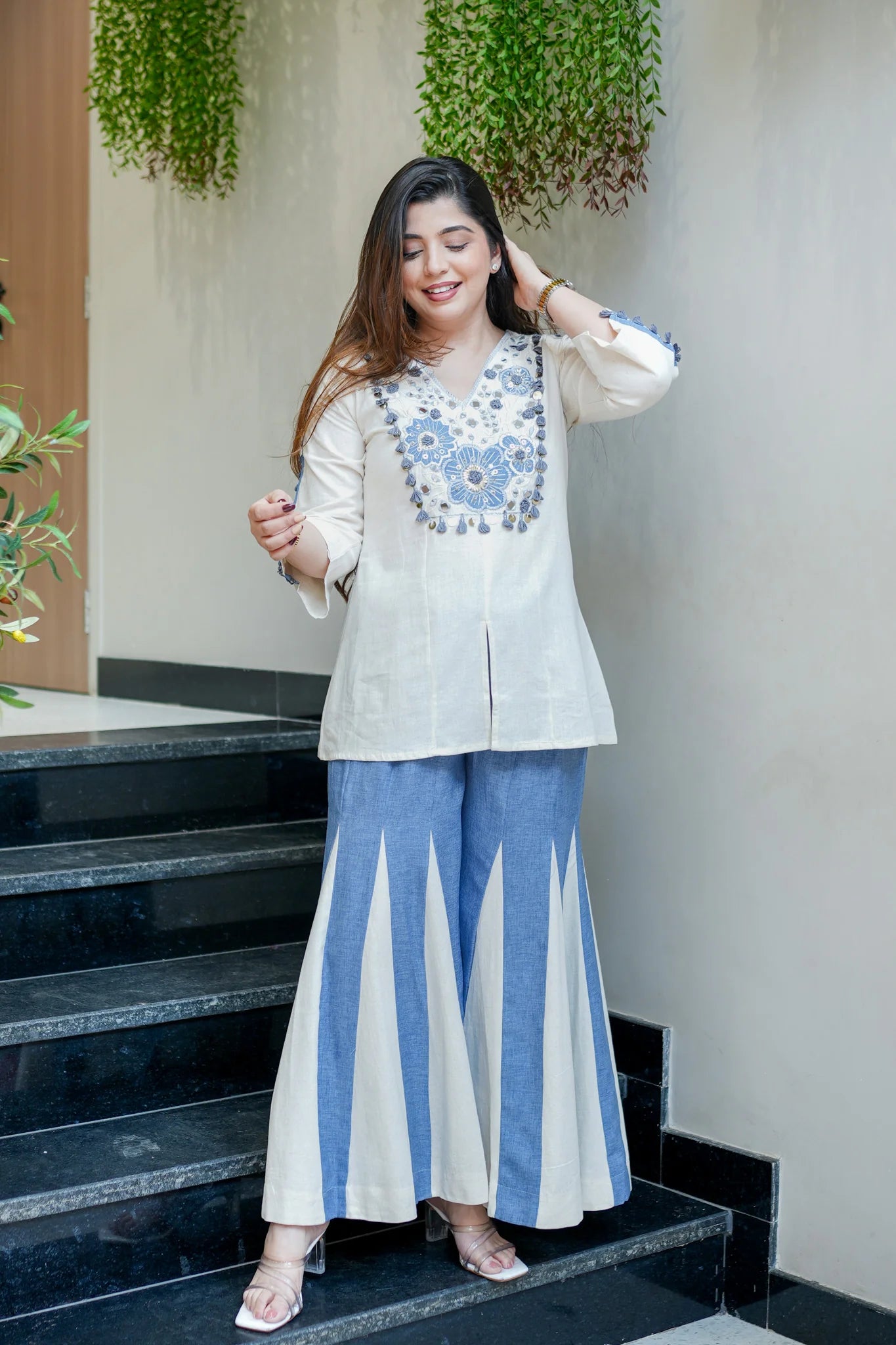 Women Embroidered Co Ord Set