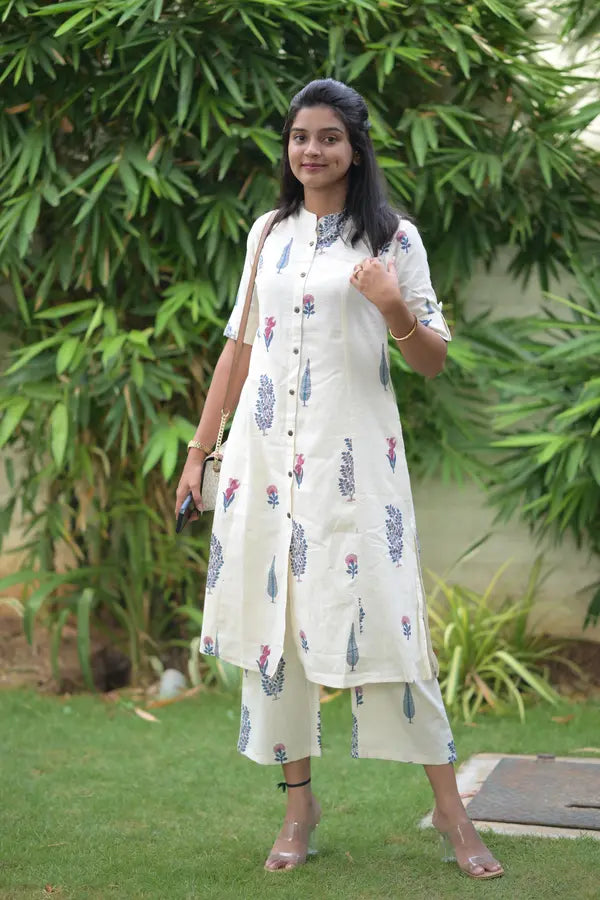 WOMEN CASUAL COTTON PRINTED CO-ORD SET