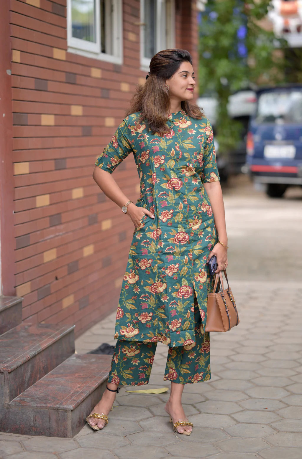WOMEN CASUAL COTTON PRINTED CO-ORD SET