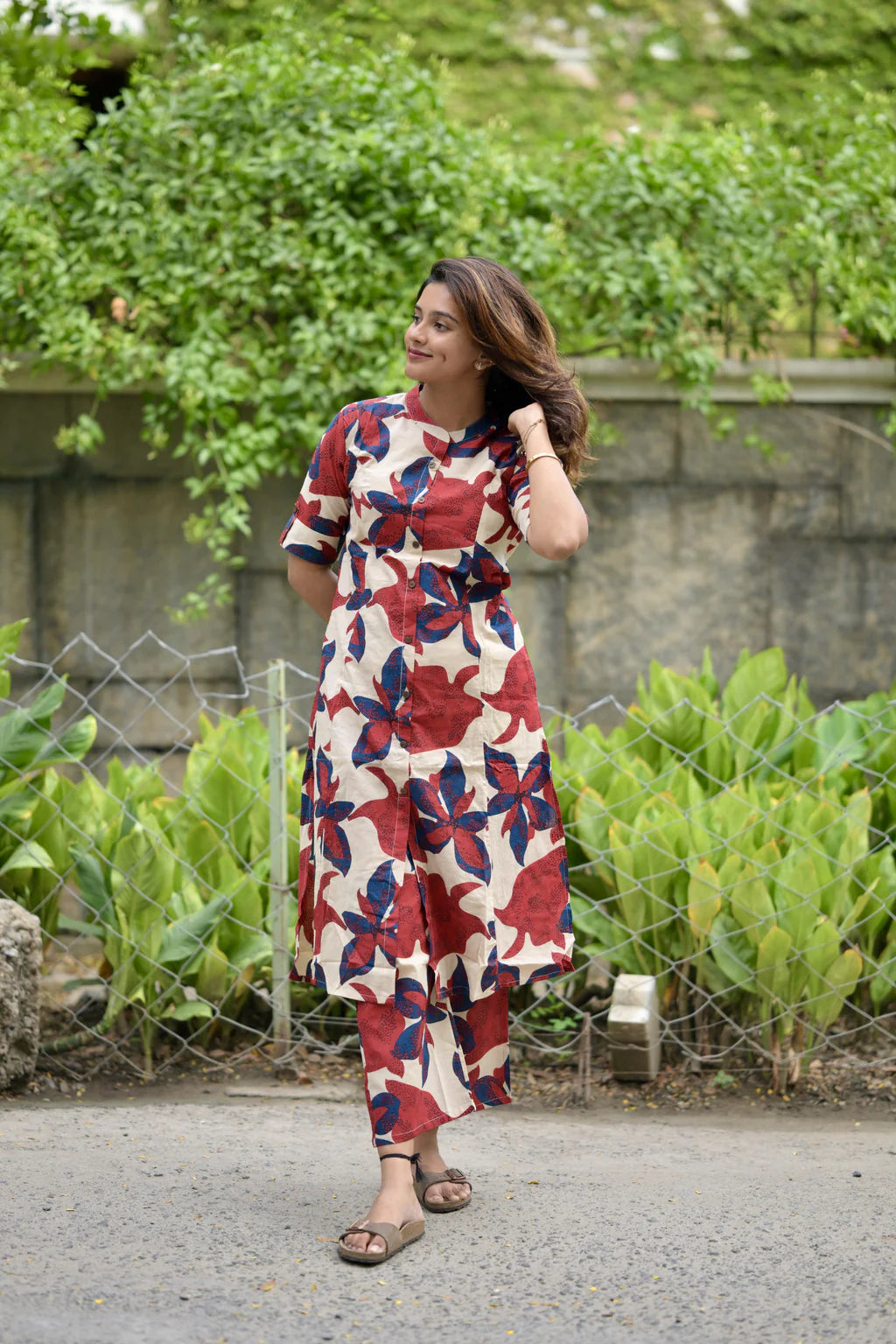 WOMEN CASUAL COTTON PRINTED CO-ORD SET