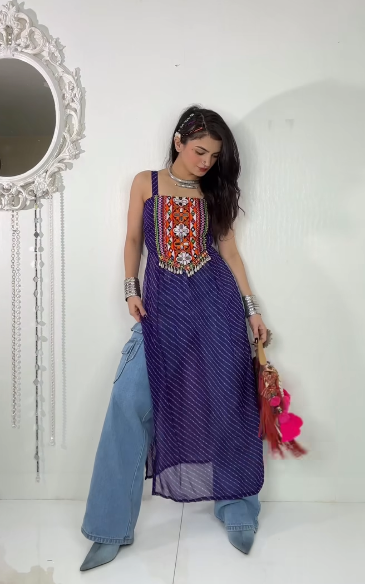 Navratri Gamthi Work Kurta