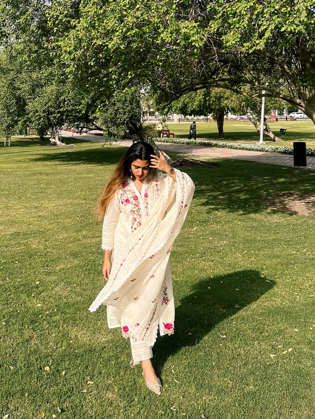 Women Pure Khadi Cotton With Embroidered Work Suit Set