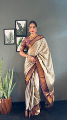 Women's Cotton Silk Woven Ready To Wear Saree