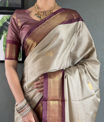 Women's Cotton Silk Woven Ready To Wear Saree