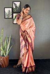 Women's Cotton Silk Woven Ready To Wear Saree