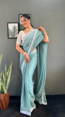 Chanderi Silk Saree With Blouse – Ready to Wear"