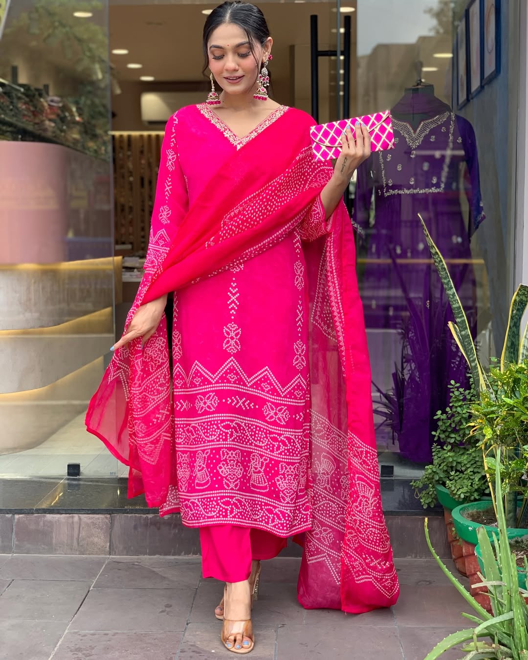 DESIGNER FRENCH CREPE SEQUENCE CODING EMBROIDERY WORK SUIT SET