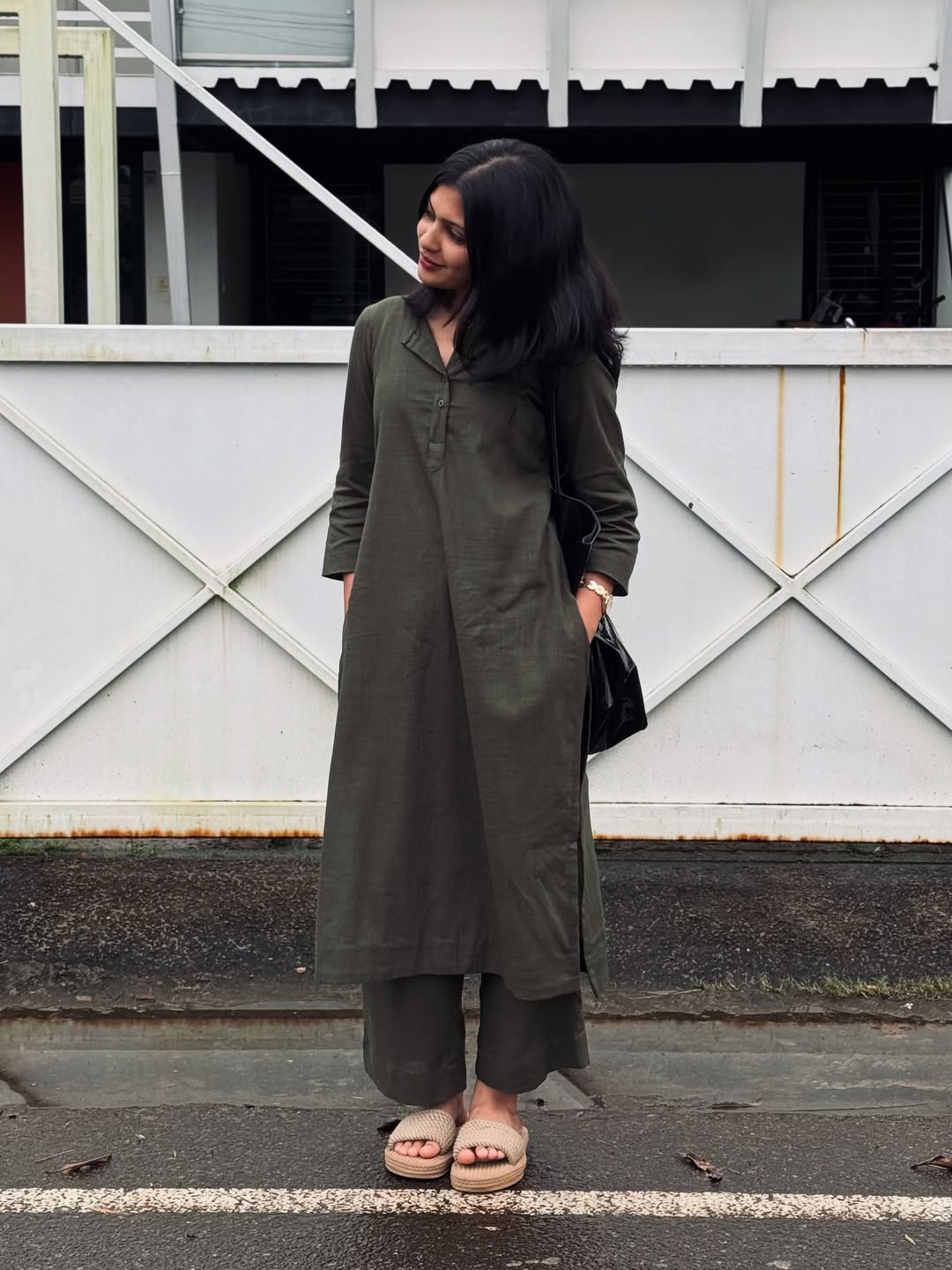 Women Plain Cotton kurta Set