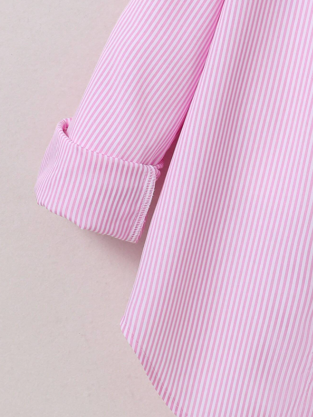 Tween Girl Korean Style Striped Casual