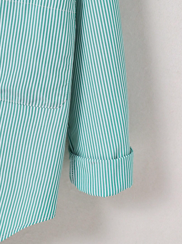 Tween Girl Korean Style Striped Casual