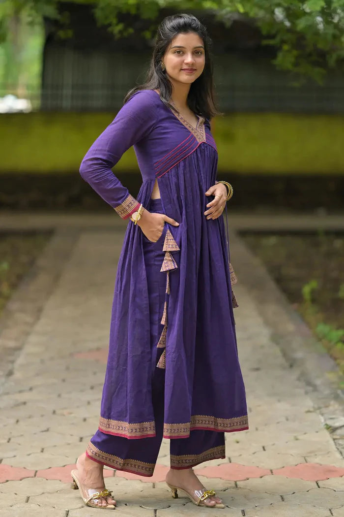 Cotton Fabric For Casual And Festive Occasions Kurta Set
