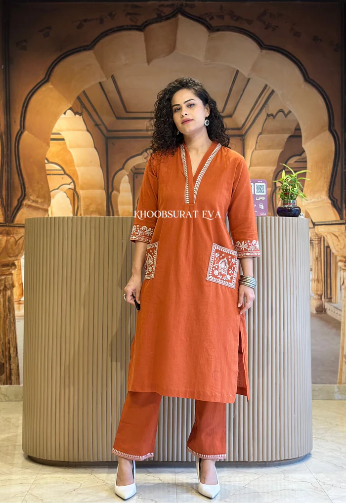 Cotton Embroidered Kurta Set (Copy)