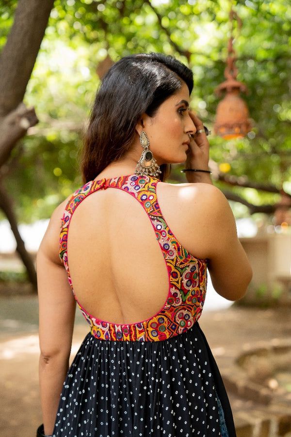 WOMEN PRINTED WITH MIRROR WORK KURTA