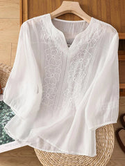 Women Tops Trendy Fashion Cotton Embroidered Top