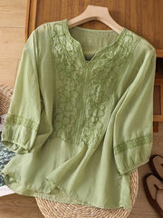 Women Tops Trendy Fashion Cotton Embroidered Top