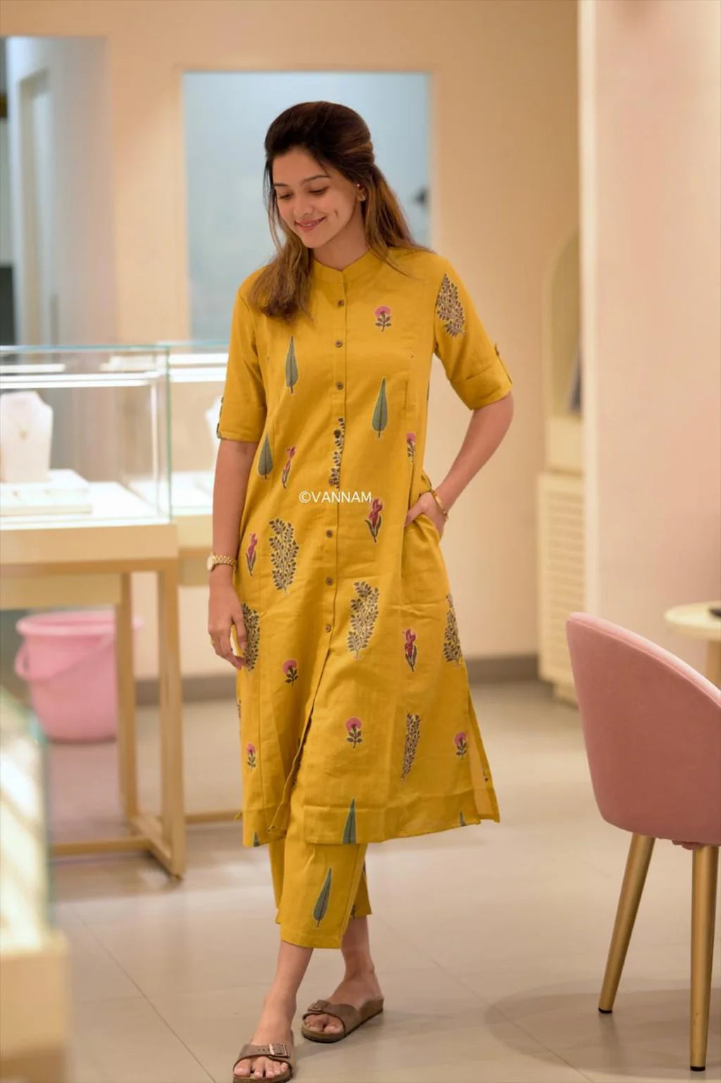WOMEN CASUAL COTTON PRINTED CO-ORD SET