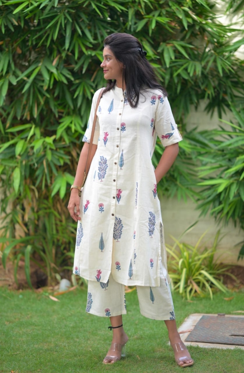 WOMEN CASUAL COTTON PRINTED CO-ORD SET