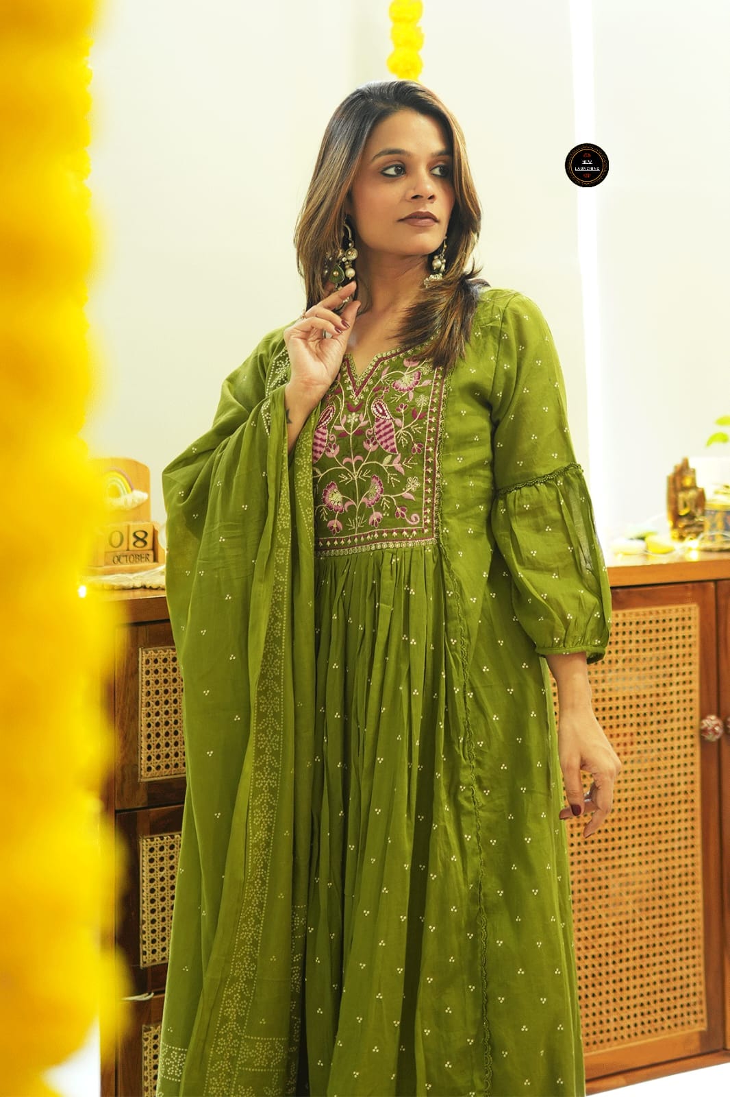 Cotton Anarkali Suit Set