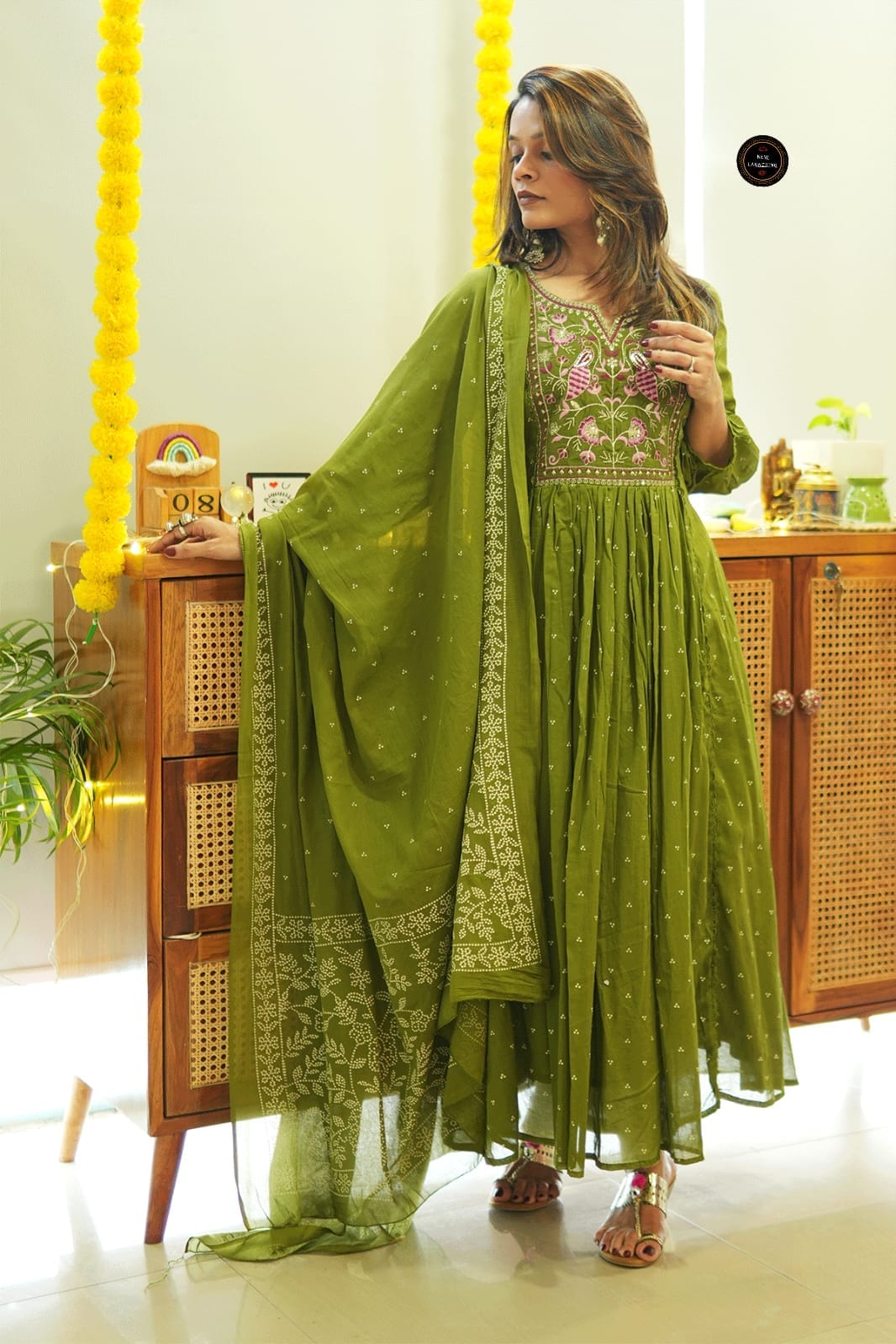 Cotton Anarkali Suit Set