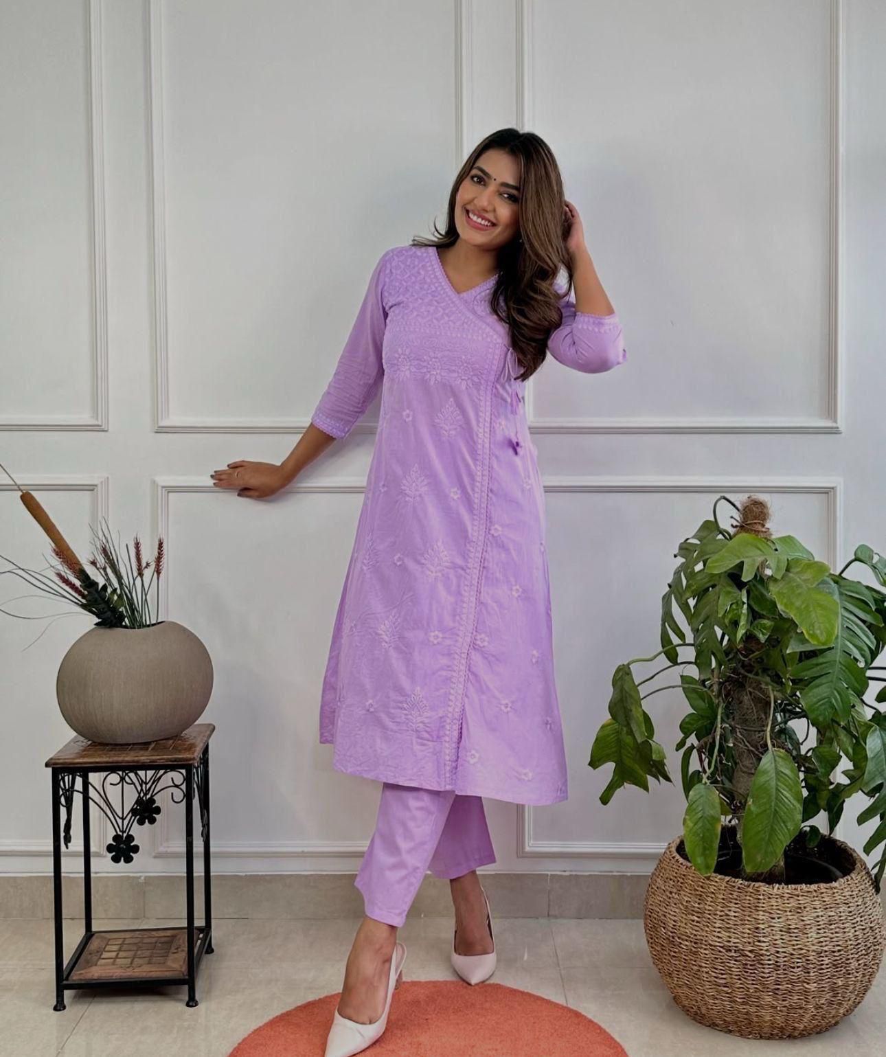Women Chikankari Work Kurta Set