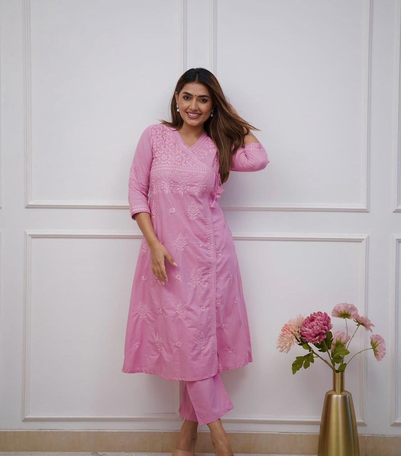 Women Chikankari Work Kurta Set